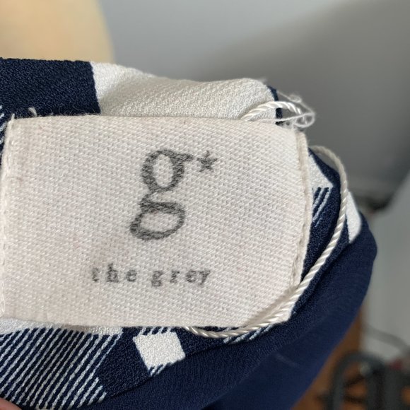 The Grey Navy & White Geometric Summer Dress - Picture 5 of 6